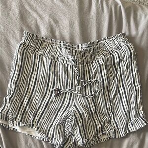 Striped Black and White Women's Shorts